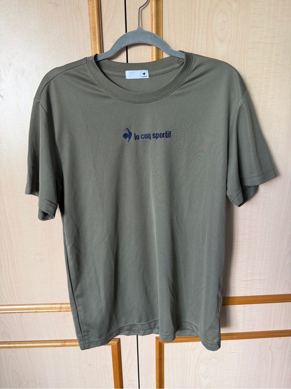 Le Coq Sportif Olive Green Logo Short Sleeve Tee
